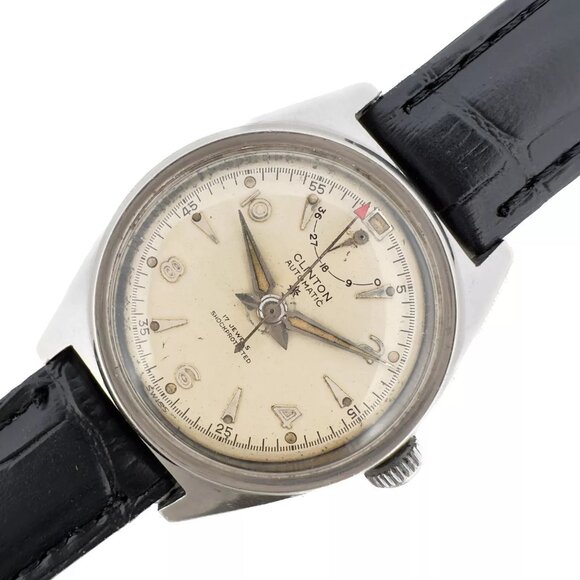 Vintage Clinton 17 Jewel Men\'s Automatic Wristwatch AS 1382 Steel w PowerReserve main image 7